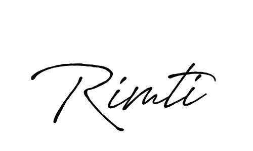 Design your own signature with our free online signature maker. With this signature software, you can create a handwritten (Antro_Vectra_Bolder) signature for name Rimti. Rimti signature style 7 images and pictures png