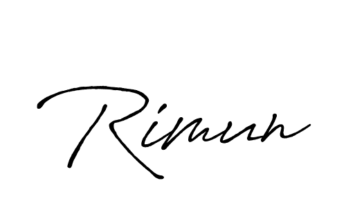 How to make Rimun name signature. Use Antro_Vectra_Bolder style for creating short signs online. This is the latest handwritten sign. Rimun signature style 7 images and pictures png