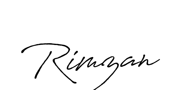 Make a beautiful signature design for name Rimzan. With this signature (Antro_Vectra_Bolder) style, you can create a handwritten signature for free. Rimzan signature style 7 images and pictures png