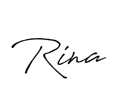 Make a beautiful signature design for name Rina. With this signature (Antro_Vectra_Bolder) style, you can create a handwritten signature for free. Rina signature style 7 images and pictures png