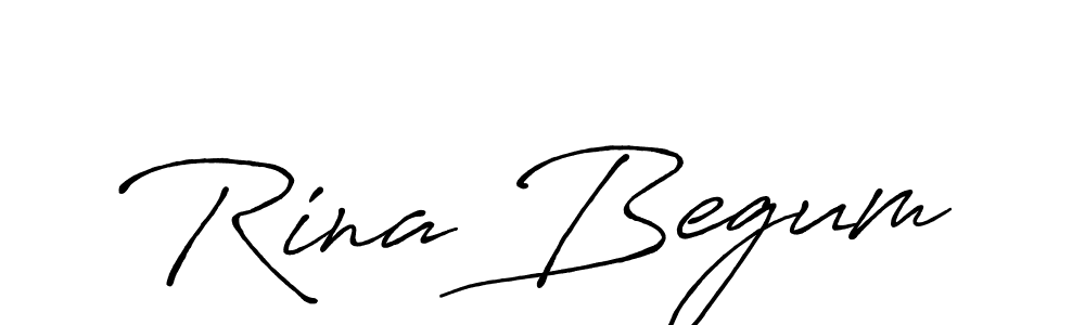 Make a beautiful signature design for name Rina Begum. With this signature (Antro_Vectra_Bolder) style, you can create a handwritten signature for free. Rina Begum signature style 7 images and pictures png