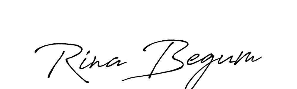 Make a beautiful signature design for name Rina Begum. With this signature (Antro_Vectra_Bolder) style, you can create a handwritten signature for free. Rina Begum signature style 7 images and pictures png