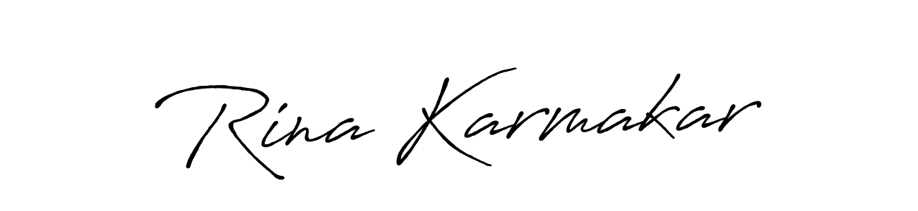 This is the best signature style for the Rina Karmakar name. Also you like these signature font (Antro_Vectra_Bolder). Mix name signature. Rina Karmakar signature style 7 images and pictures png