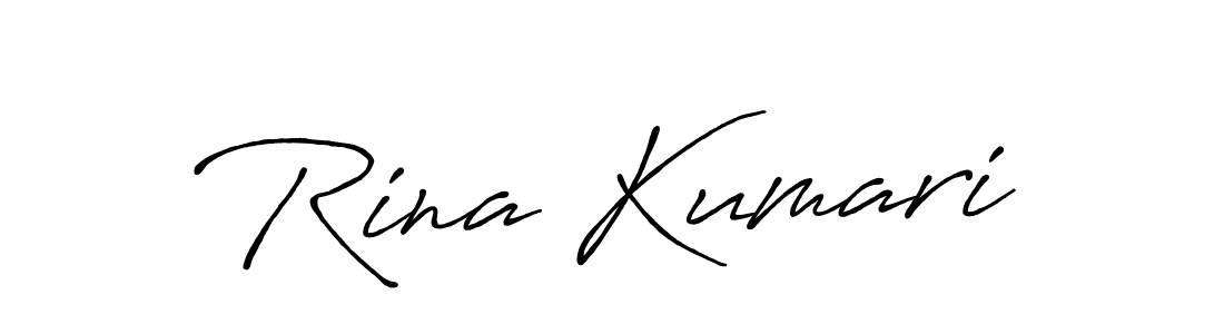 Make a beautiful signature design for name Rina Kumari. With this signature (Antro_Vectra_Bolder) style, you can create a handwritten signature for free. Rina Kumari signature style 7 images and pictures png