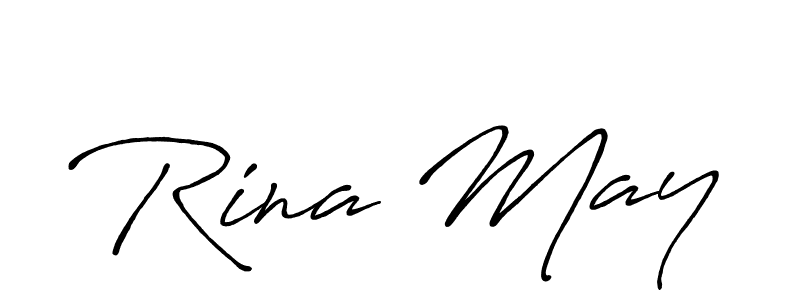 You should practise on your own different ways (Antro_Vectra_Bolder) to write your name (Rina May) in signature. don't let someone else do it for you. Rina May signature style 7 images and pictures png