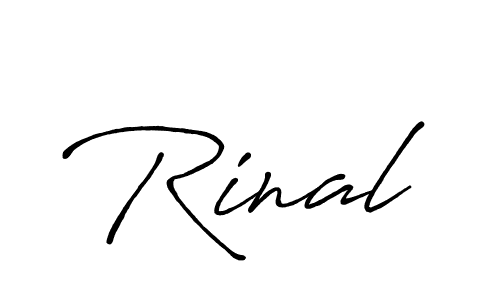 Design your own signature with our free online signature maker. With this signature software, you can create a handwritten (Antro_Vectra_Bolder) signature for name Rinal. Rinal signature style 7 images and pictures png