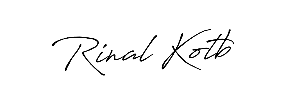 Rinal Kotb stylish signature style. Best Handwritten Sign (Antro_Vectra_Bolder) for my name. Handwritten Signature Collection Ideas for my name Rinal Kotb. Rinal Kotb signature style 7 images and pictures png
