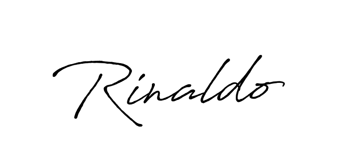 Create a beautiful signature design for name Rinaldo. With this signature (Antro_Vectra_Bolder) fonts, you can make a handwritten signature for free. Rinaldo signature style 7 images and pictures png