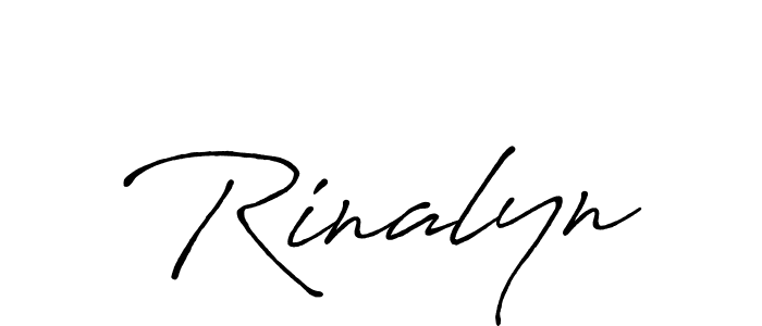 Create a beautiful signature design for name Rinalyn. With this signature (Antro_Vectra_Bolder) fonts, you can make a handwritten signature for free. Rinalyn signature style 7 images and pictures png