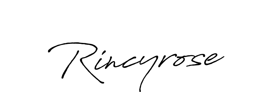 if you are searching for the best signature style for your name Rincyrose. so please give up your signature search. here we have designed multiple signature styles  using Antro_Vectra_Bolder. Rincyrose signature style 7 images and pictures png