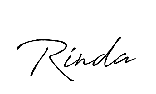 if you are searching for the best signature style for your name Rinda. so please give up your signature search. here we have designed multiple signature styles  using Antro_Vectra_Bolder. Rinda signature style 7 images and pictures png