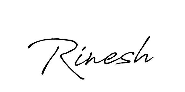 Use a signature maker to create a handwritten signature online. With this signature software, you can design (Antro_Vectra_Bolder) your own signature for name Rinesh. Rinesh signature style 7 images and pictures png