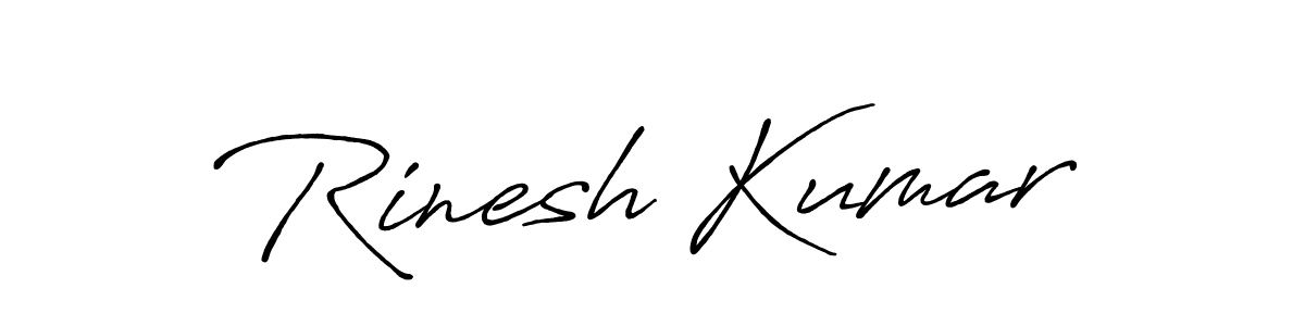 How to make Rinesh Kumar signature? Antro_Vectra_Bolder is a professional autograph style. Create handwritten signature for Rinesh Kumar name. Rinesh Kumar signature style 7 images and pictures png