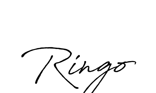 Make a beautiful signature design for name Ringo. With this signature (Antro_Vectra_Bolder) style, you can create a handwritten signature for free. Ringo signature style 7 images and pictures png