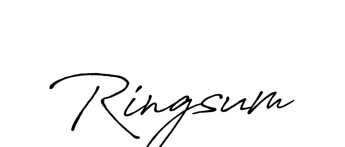 You should practise on your own different ways (Antro_Vectra_Bolder) to write your name (Ringsum) in signature. don't let someone else do it for you. Ringsum signature style 7 images and pictures png