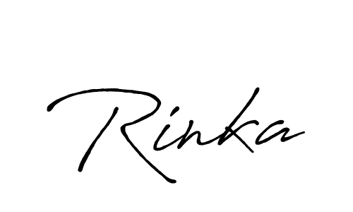 How to make Rinka signature? Antro_Vectra_Bolder is a professional autograph style. Create handwritten signature for Rinka name. Rinka signature style 7 images and pictures png