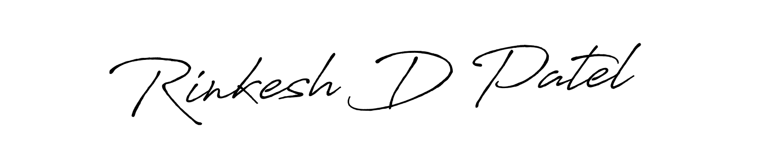 Also we have Rinkesh D Patel name is the best signature style. Create professional handwritten signature collection using Antro_Vectra_Bolder autograph style. Rinkesh D Patel signature style 7 images and pictures png