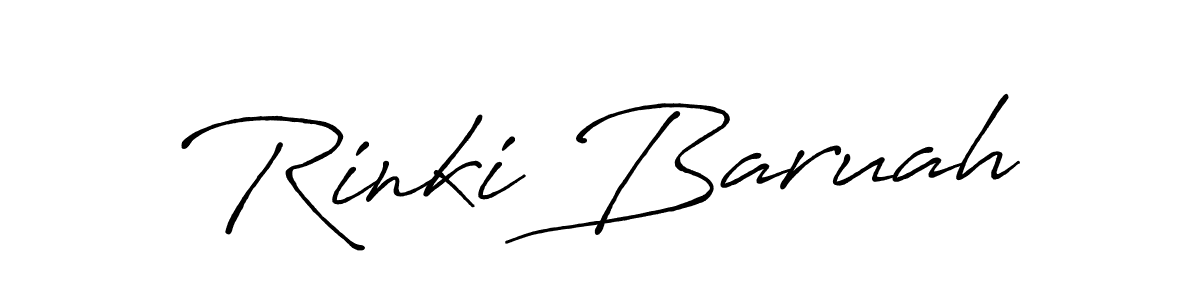 Rinki Baruah stylish signature style. Best Handwritten Sign (Antro_Vectra_Bolder) for my name. Handwritten Signature Collection Ideas for my name Rinki Baruah. Rinki Baruah signature style 7 images and pictures png