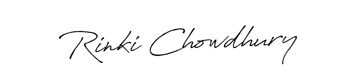 Antro_Vectra_Bolder is a professional signature style that is perfect for those who want to add a touch of class to their signature. It is also a great choice for those who want to make their signature more unique. Get Rinki Chowdhury name to fancy signature for free. Rinki Chowdhury signature style 7 images and pictures png