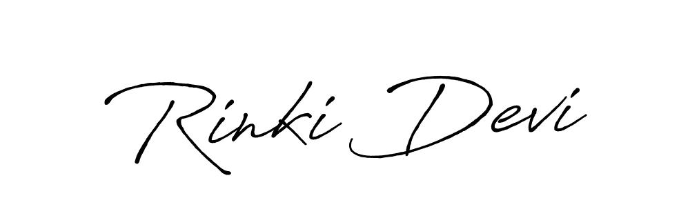 Design your own signature with our free online signature maker. With this signature software, you can create a handwritten (Antro_Vectra_Bolder) signature for name Rinki Devi. Rinki Devi signature style 7 images and pictures png