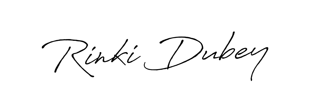 Antro_Vectra_Bolder is a professional signature style that is perfect for those who want to add a touch of class to their signature. It is also a great choice for those who want to make their signature more unique. Get Rinki Dubey name to fancy signature for free. Rinki Dubey signature style 7 images and pictures png