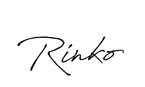 Make a beautiful signature design for name Rinko. With this signature (Antro_Vectra_Bolder) style, you can create a handwritten signature for free. Rinko signature style 7 images and pictures png