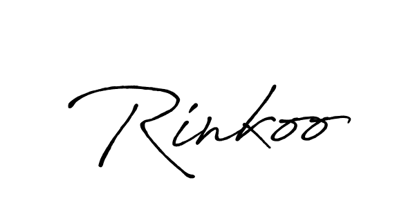 How to make Rinkoo signature? Antro_Vectra_Bolder is a professional autograph style. Create handwritten signature for Rinkoo name. Rinkoo signature style 7 images and pictures png