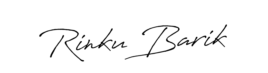 Use a signature maker to create a handwritten signature online. With this signature software, you can design (Antro_Vectra_Bolder) your own signature for name Rinku Barik. Rinku Barik signature style 7 images and pictures png