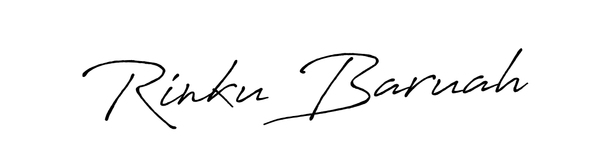 Make a beautiful signature design for name Rinku Baruah. With this signature (Antro_Vectra_Bolder) style, you can create a handwritten signature for free. Rinku Baruah signature style 7 images and pictures png