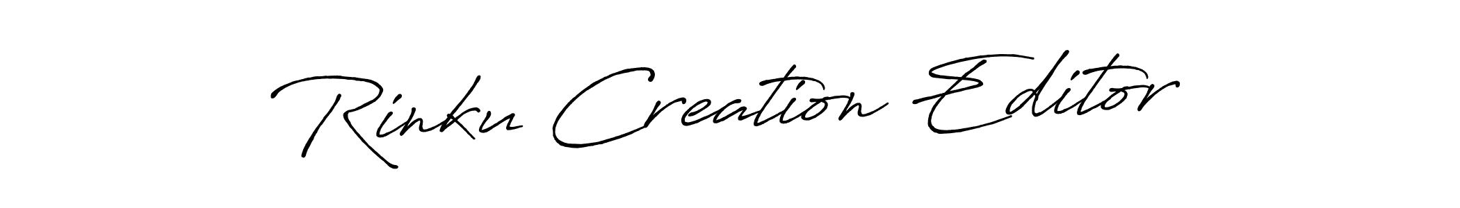 Use a signature maker to create a handwritten signature online. With this signature software, you can design (Antro_Vectra_Bolder) your own signature for name Rinku Creation Editor. Rinku Creation Editor signature style 7 images and pictures png