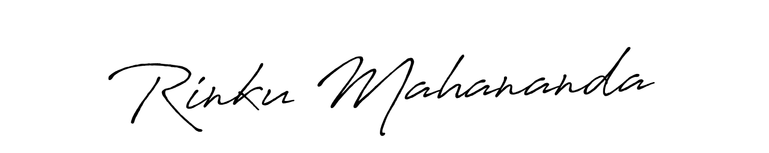 Design your own signature with our free online signature maker. With this signature software, you can create a handwritten (Antro_Vectra_Bolder) signature for name Rinku Mahananda. Rinku Mahananda signature style 7 images and pictures png