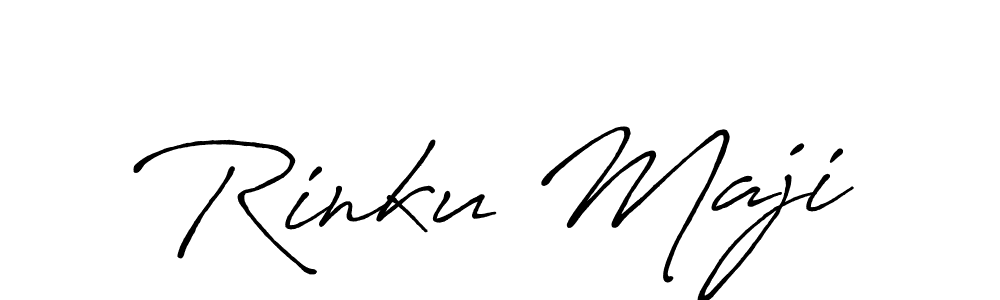 Use a signature maker to create a handwritten signature online. With this signature software, you can design (Antro_Vectra_Bolder) your own signature for name Rinku Maji. Rinku Maji signature style 7 images and pictures png