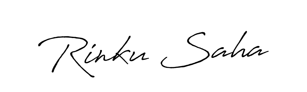 Create a beautiful signature design for name Rinku Saha. With this signature (Antro_Vectra_Bolder) fonts, you can make a handwritten signature for free. Rinku Saha signature style 7 images and pictures png