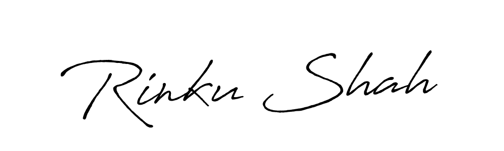 Rinku Shah stylish signature style. Best Handwritten Sign (Antro_Vectra_Bolder) for my name. Handwritten Signature Collection Ideas for my name Rinku Shah. Rinku Shah signature style 7 images and pictures png