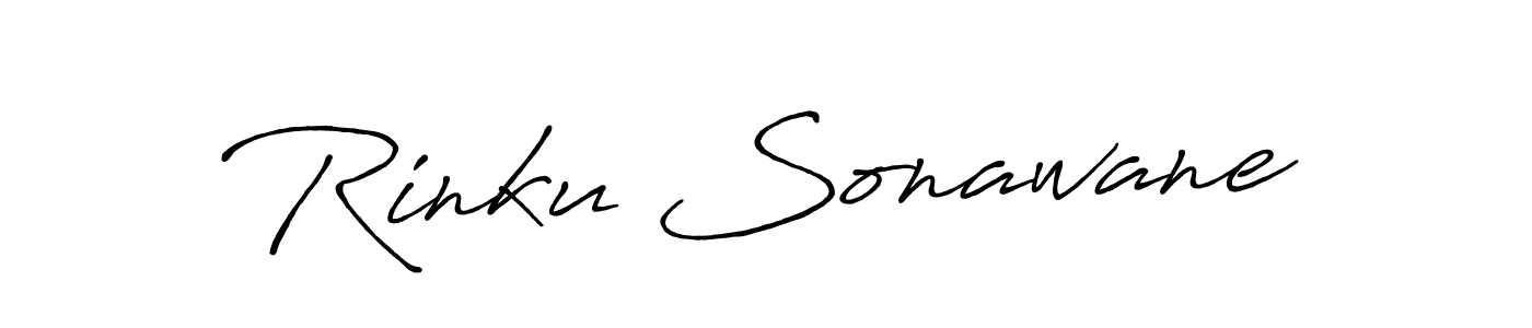 Use a signature maker to create a handwritten signature online. With this signature software, you can design (Antro_Vectra_Bolder) your own signature for name Rinku Sonawane. Rinku Sonawane signature style 7 images and pictures png