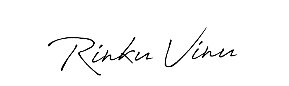 Antro_Vectra_Bolder is a professional signature style that is perfect for those who want to add a touch of class to their signature. It is also a great choice for those who want to make their signature more unique. Get Rinku Vinu name to fancy signature for free. Rinku Vinu signature style 7 images and pictures png