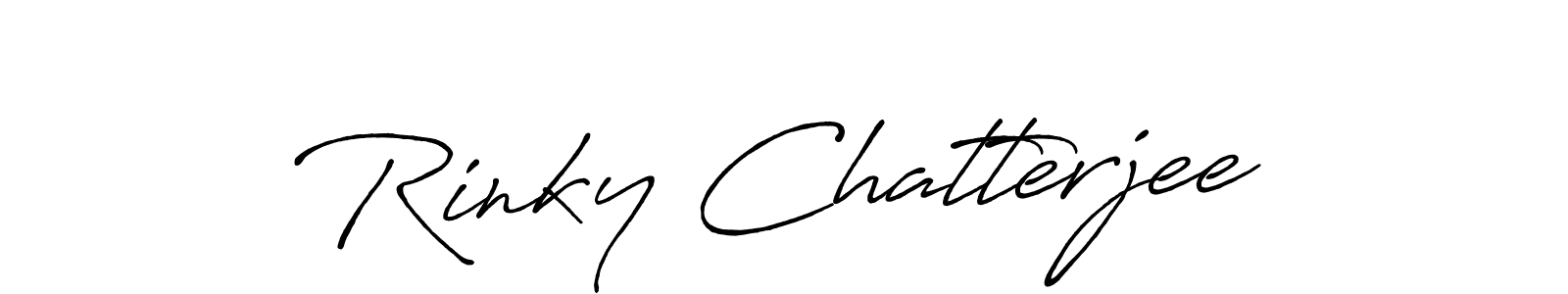 Make a beautiful signature design for name Rinky Chatterjee. With this signature (Antro_Vectra_Bolder) style, you can create a handwritten signature for free. Rinky Chatterjee signature style 7 images and pictures png