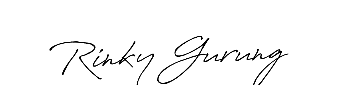 You should practise on your own different ways (Antro_Vectra_Bolder) to write your name (Rinky Gurung) in signature. don't let someone else do it for you. Rinky Gurung signature style 7 images and pictures png