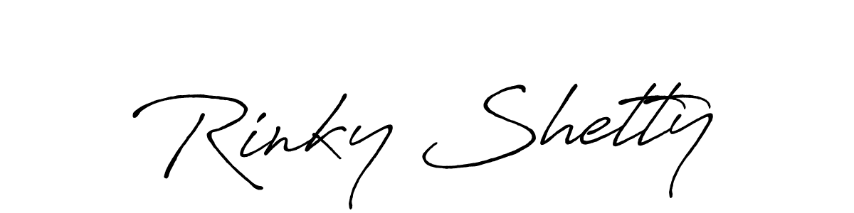 Also we have Rinky Shetty name is the best signature style. Create professional handwritten signature collection using Antro_Vectra_Bolder autograph style. Rinky Shetty signature style 7 images and pictures png