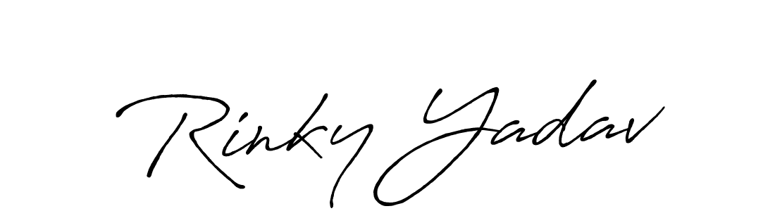 if you are searching for the best signature style for your name Rinky Yadav. so please give up your signature search. here we have designed multiple signature styles  using Antro_Vectra_Bolder. Rinky Yadav signature style 7 images and pictures png
