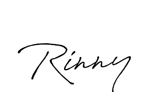 How to make Rinny name signature. Use Antro_Vectra_Bolder style for creating short signs online. This is the latest handwritten sign. Rinny signature style 7 images and pictures png