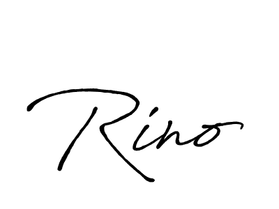 Create a beautiful signature design for name Rino. With this signature (Antro_Vectra_Bolder) fonts, you can make a handwritten signature for free. Rino signature style 7 images and pictures png