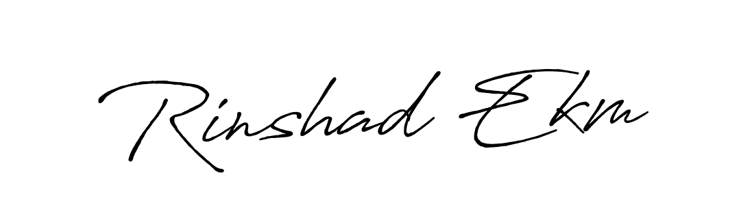 Also You can easily find your signature by using the search form. We will create Rinshad Ekm name handwritten signature images for you free of cost using Antro_Vectra_Bolder sign style. Rinshad Ekm signature style 7 images and pictures png