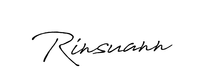 Make a beautiful signature design for name Rinsuann. With this signature (Antro_Vectra_Bolder) style, you can create a handwritten signature for free. Rinsuann signature style 7 images and pictures png