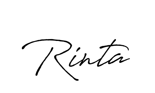 Create a beautiful signature design for name Rinta. With this signature (Antro_Vectra_Bolder) fonts, you can make a handwritten signature for free. Rinta signature style 7 images and pictures png