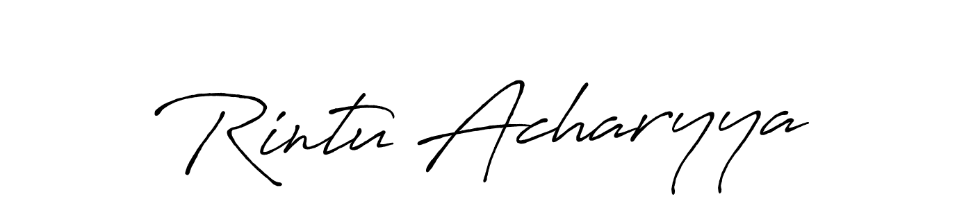 Rintu Acharyya stylish signature style. Best Handwritten Sign (Antro_Vectra_Bolder) for my name. Handwritten Signature Collection Ideas for my name Rintu Acharyya. Rintu Acharyya signature style 7 images and pictures png