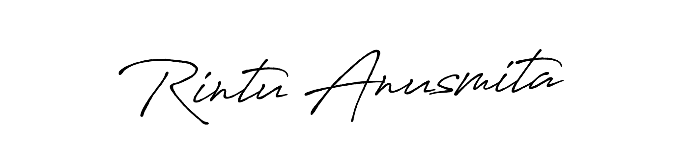 Design your own signature with our free online signature maker. With this signature software, you can create a handwritten (Antro_Vectra_Bolder) signature for name Rintu Anusmita. Rintu Anusmita signature style 7 images and pictures png