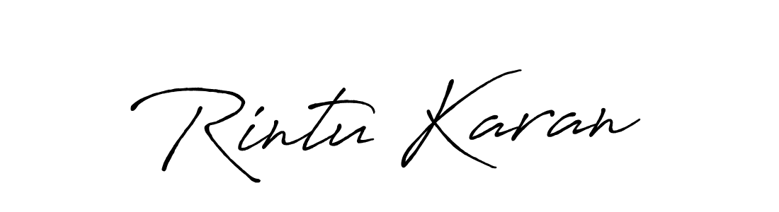 Also You can easily find your signature by using the search form. We will create Rintu Karan name handwritten signature images for you free of cost using Antro_Vectra_Bolder sign style. Rintu Karan signature style 7 images and pictures png