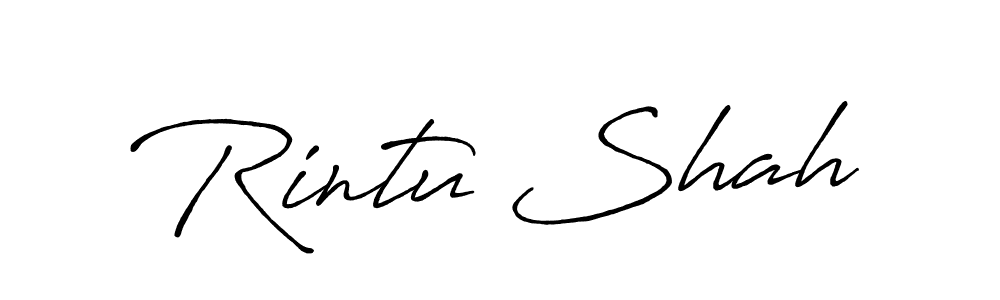 Use a signature maker to create a handwritten signature online. With this signature software, you can design (Antro_Vectra_Bolder) your own signature for name Rintu Shah. Rintu Shah signature style 7 images and pictures png