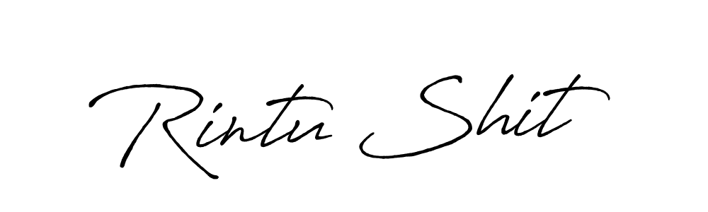 Use a signature maker to create a handwritten signature online. With this signature software, you can design (Antro_Vectra_Bolder) your own signature for name Rintu Shit. Rintu Shit signature style 7 images and pictures png